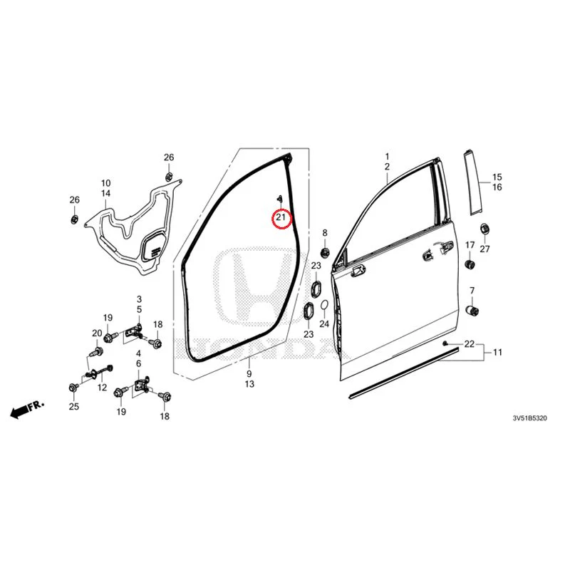 [NEW] JDM HONDA ZR-V e:HEV RZ4 2025 Front Door Panel GENUINE OEM - Image 23