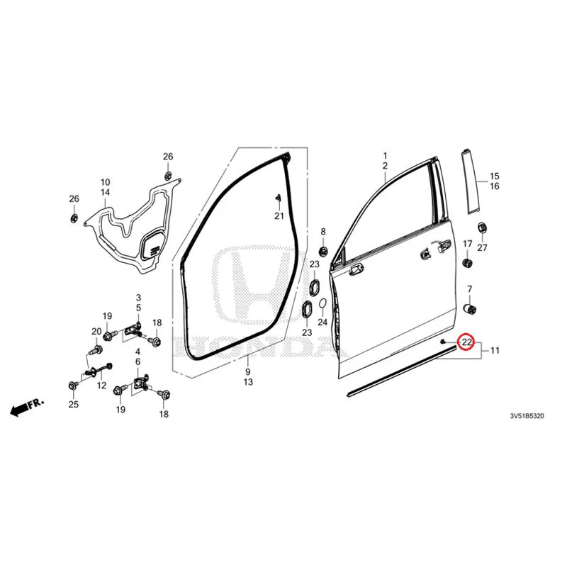[NEW] JDM HONDA ZR-V e:HEV RZ4 2025 Front Door Panel GENUINE OEM - Image 24