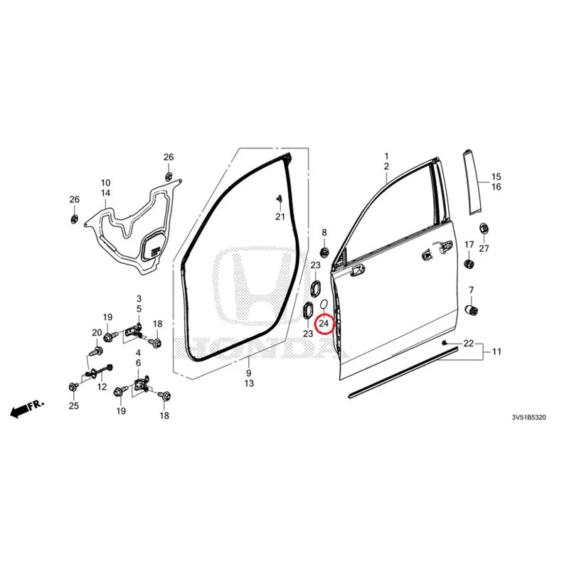 [NEW] JDM HONDA ZR-V e:HEV RZ4 2025 Front Door Panel GENUINE OEM - Image 26