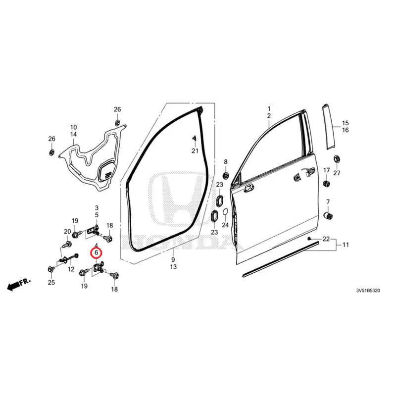 [NEW] JDM HONDA ZR-V e:HEV RZ4 2025 Front Door Panel GENUINE OEM - Image 7
