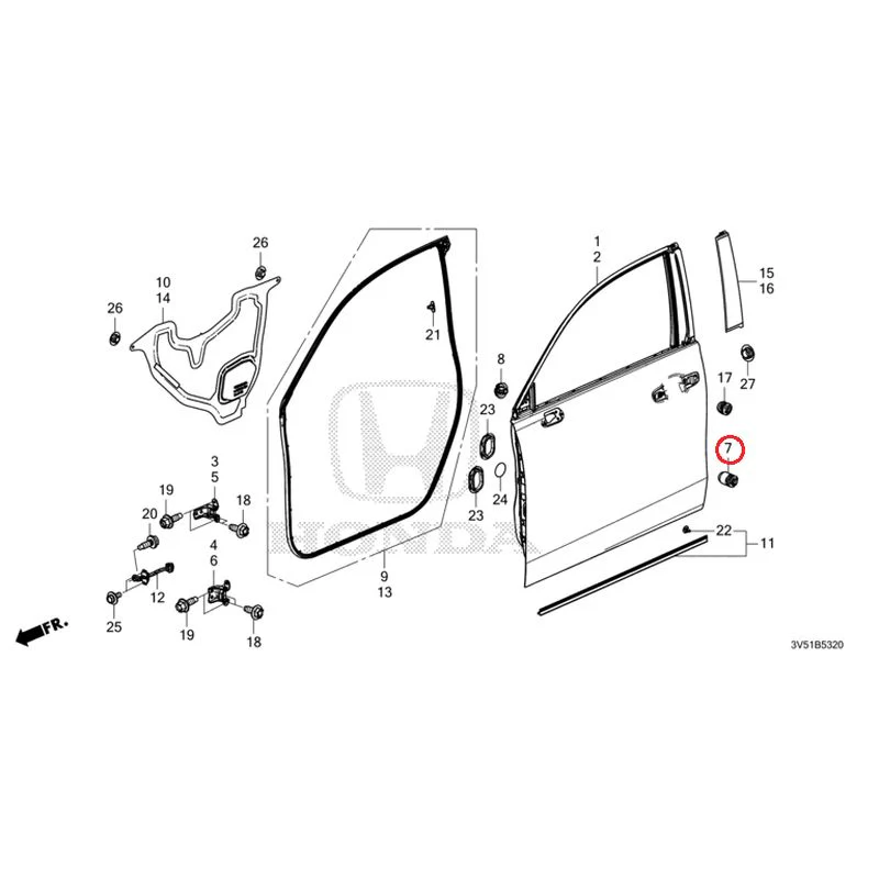 [NEW] JDM HONDA ZR-V e:HEV RZ4 2025 Front Door Panel GENUINE OEM - Image 8