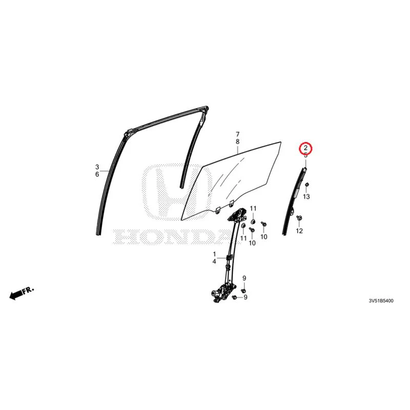 [NEW] JDM HONDA ZR-V e:HEV RZ4 2025 Rear Door Glass/Regulator GENUINE OEM - Image 3