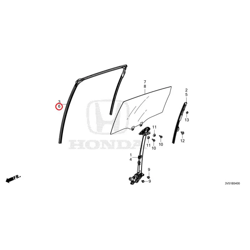 [NEW] JDM HONDA ZR-V e:HEV RZ4 2025 Rear Door Glass/Regulator GENUINE OEM - Image 7