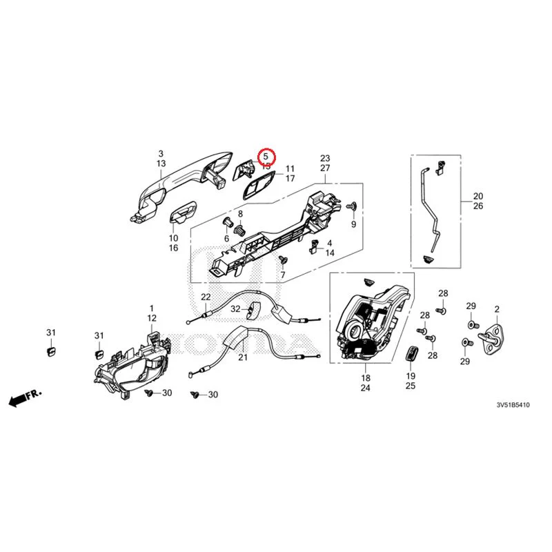 [NEW] JDM HONDA ZR-V e:HEV RZ4 2025 Rear Door Locks/Outer Handles GENUINE OEM - Image 12