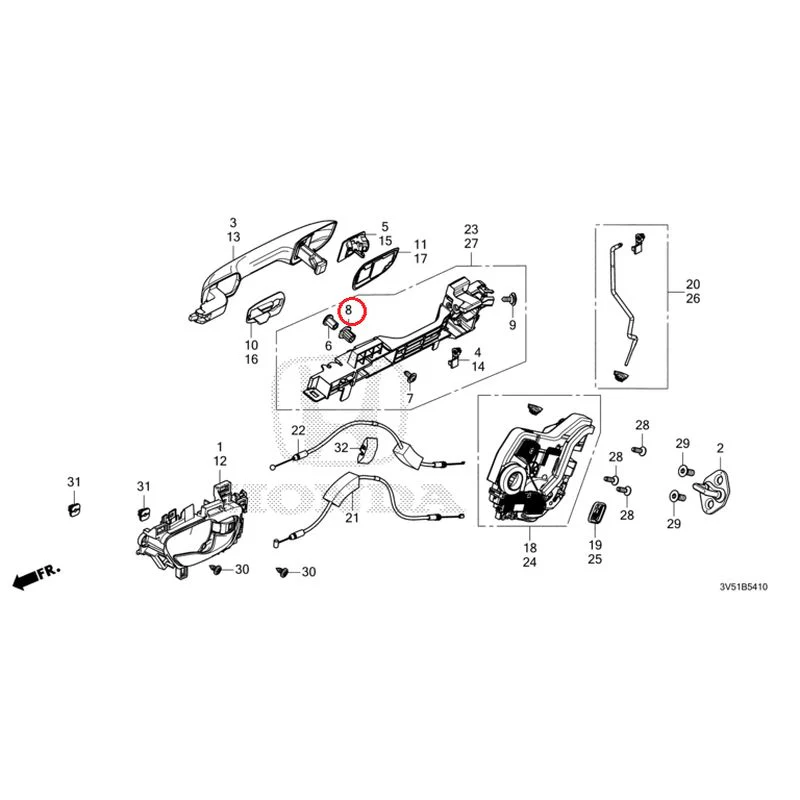 [NEW] JDM HONDA ZR-V e:HEV RZ4 2025 Rear Door Locks/Outer Handles GENUINE OEM - Image 15