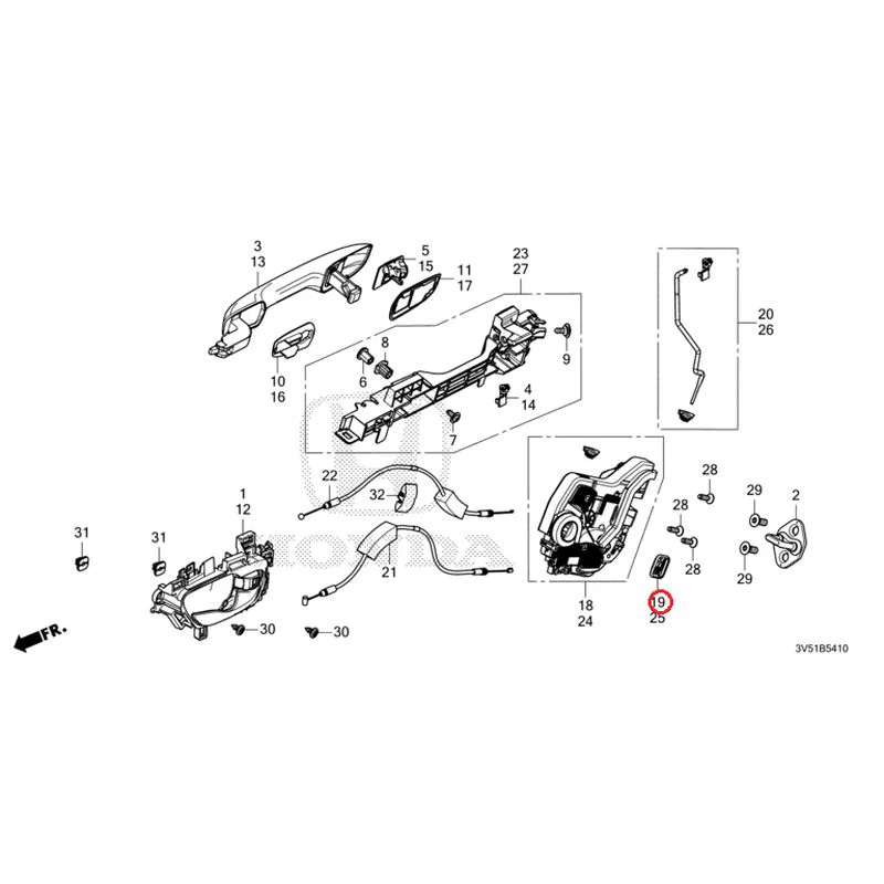 [NEW] JDM HONDA ZR-V e:HEV RZ4 2025 Rear Door Locks/Outer Handles GENUINE OEM - Image 32