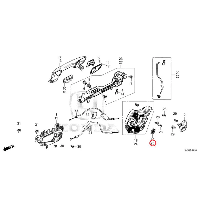 [NEW] JDM HONDA ZR-V e:HEV RZ4 2025 Rear Door Locks/Outer Handles GENUINE OEM - Image 38