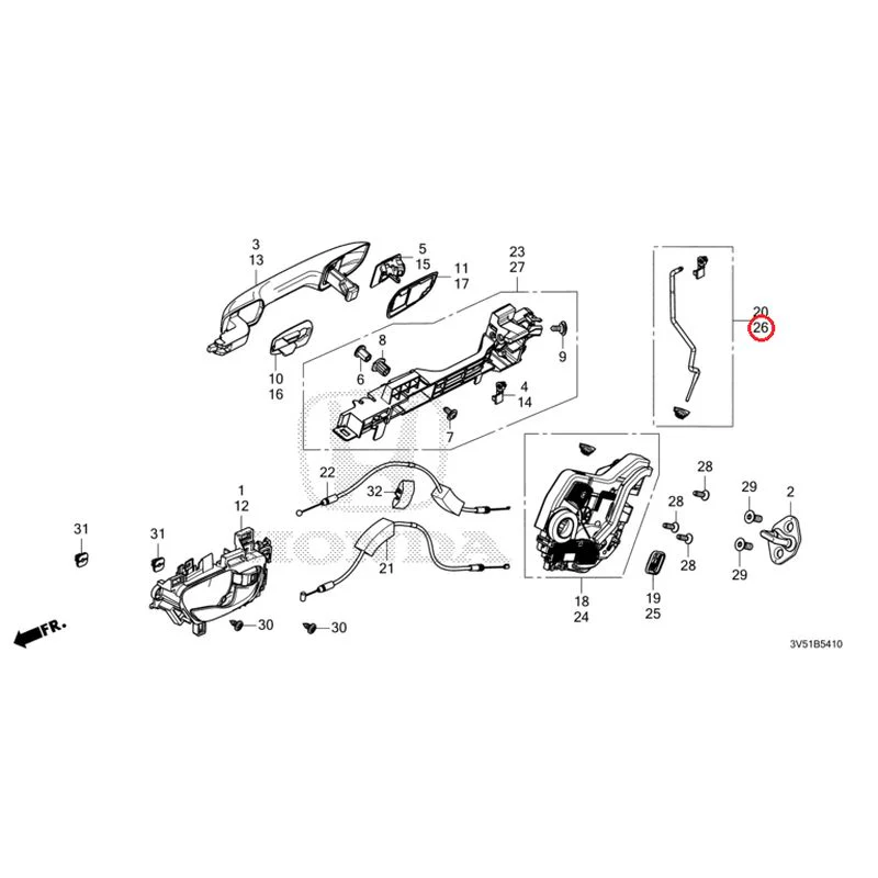 [NEW] JDM HONDA ZR-V e:HEV RZ4 2025 Rear Door Locks/Outer Handles GENUINE OEM - Image 39