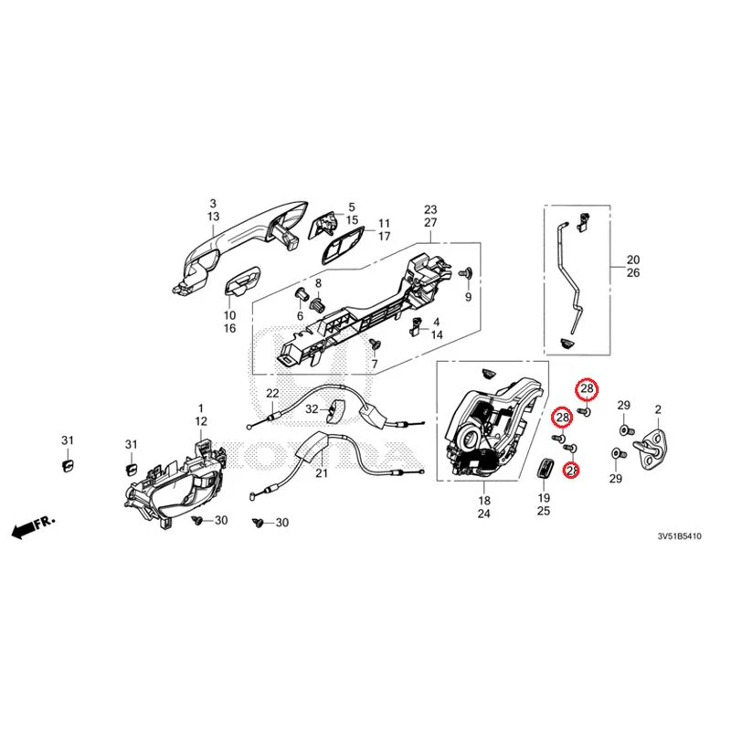 [NEW] JDM HONDA ZR-V e:HEV RZ4 2025 Rear Door Locks/Outer Handles GENUINE OEM - Image 41