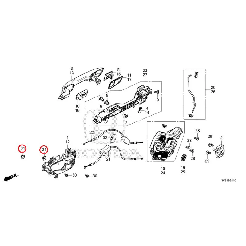 [NEW] JDM HONDA ZR-V e:HEV RZ4 2025 Rear Door Locks/Outer Handles GENUINE OEM - Image 44