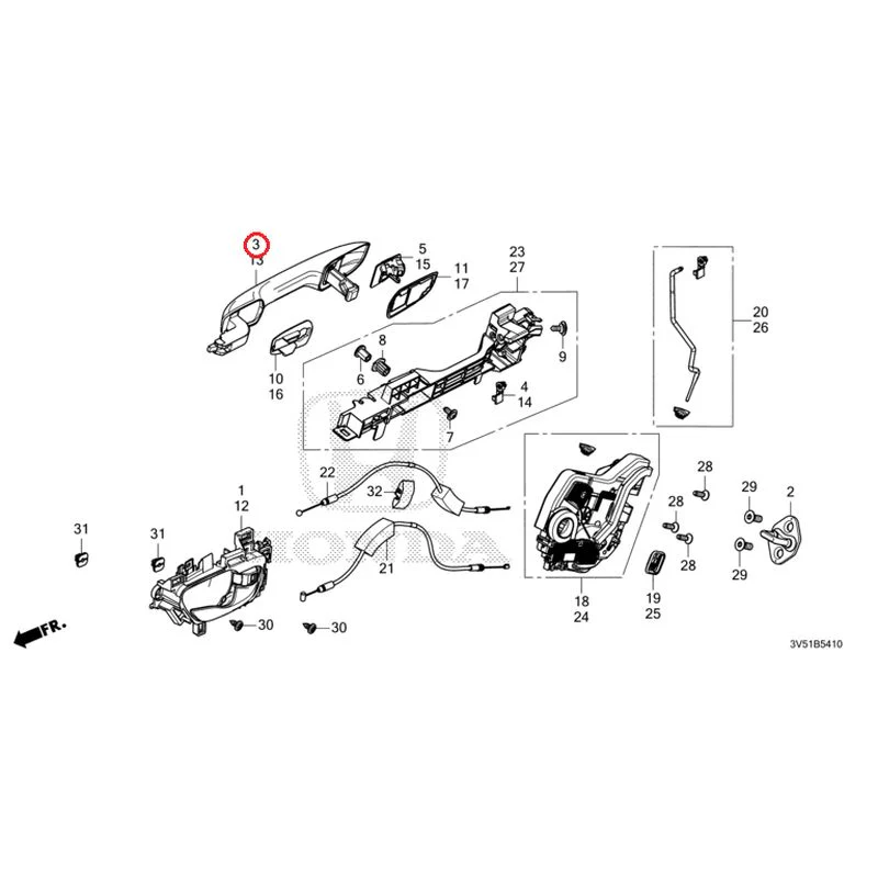 [NEW] JDM HONDA ZR-V e:HEV RZ4 2025 Rear Door Locks/Outer Handles GENUINE OEM - Image 6