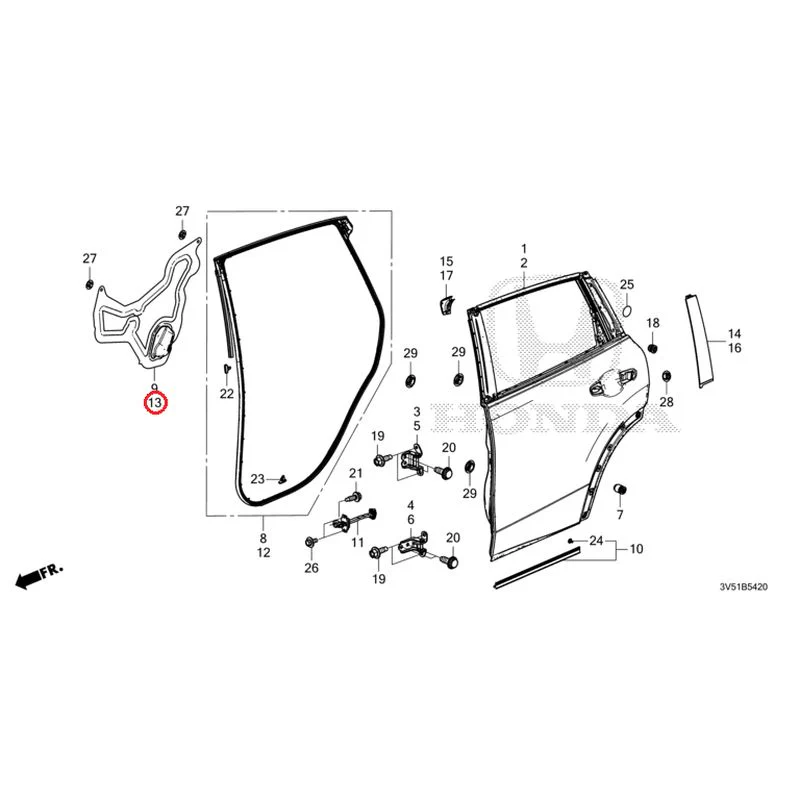 [NEW] JDM HONDA ZR-V e:HEV RZ4 2025 Rear Door Panel GENUINE OEM - Image 14