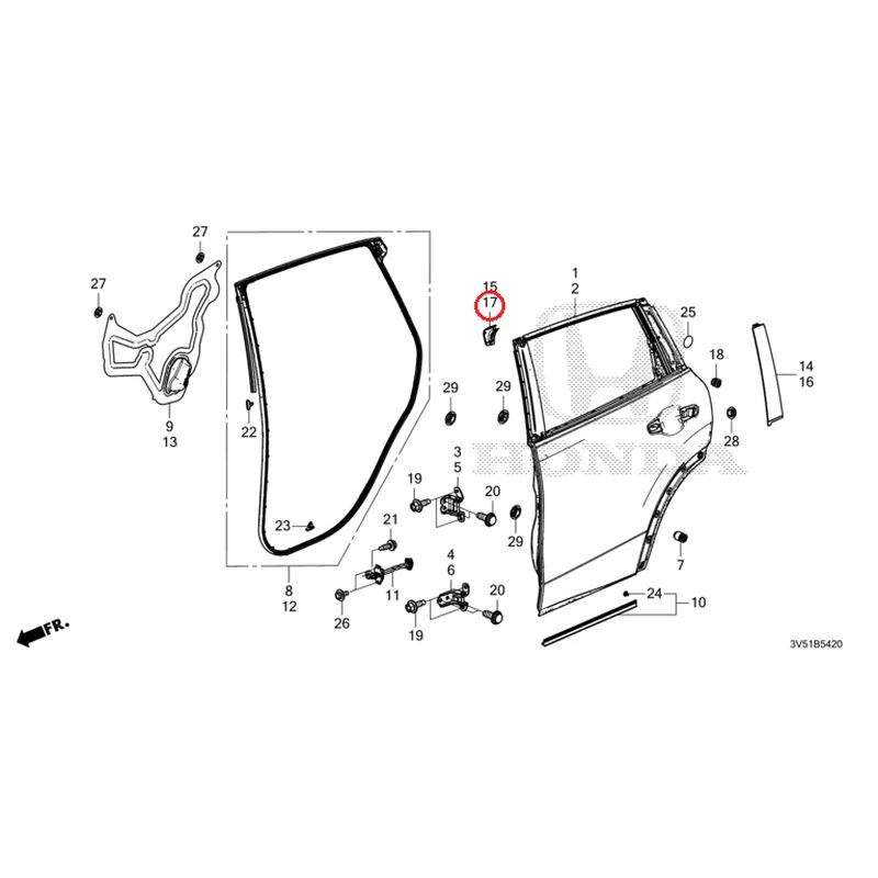 [NEW] JDM HONDA ZR-V e:HEV RZ4 2025 Rear Door Panel GENUINE OEM - Image 18