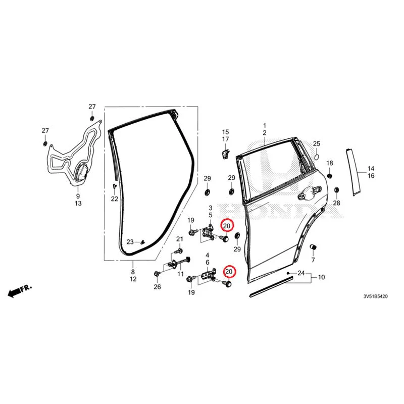 [NEW] JDM HONDA ZR-V e:HEV RZ4 2025 Rear Door Panel GENUINE OEM - Image 22