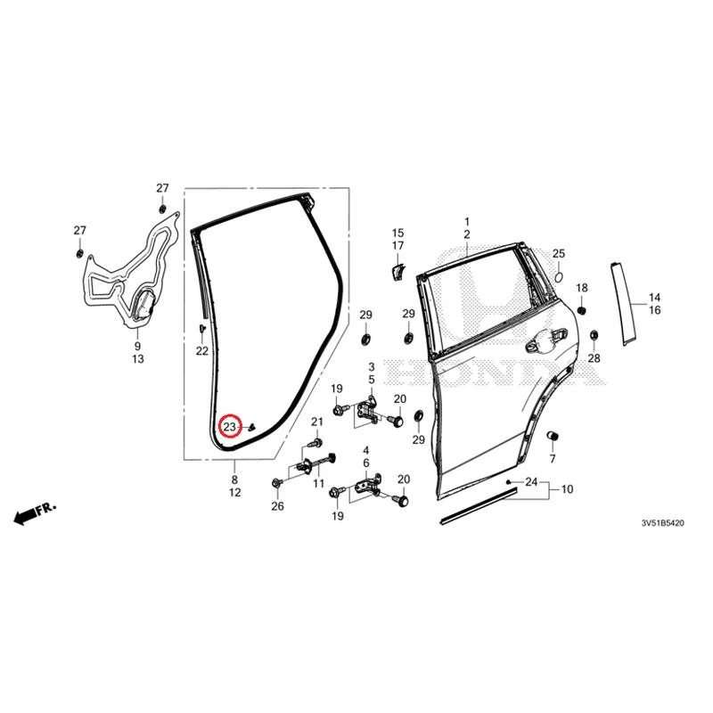 [NEW] JDM HONDA ZR-V e:HEV RZ4 2025 Rear Door Panel GENUINE OEM - Image 25