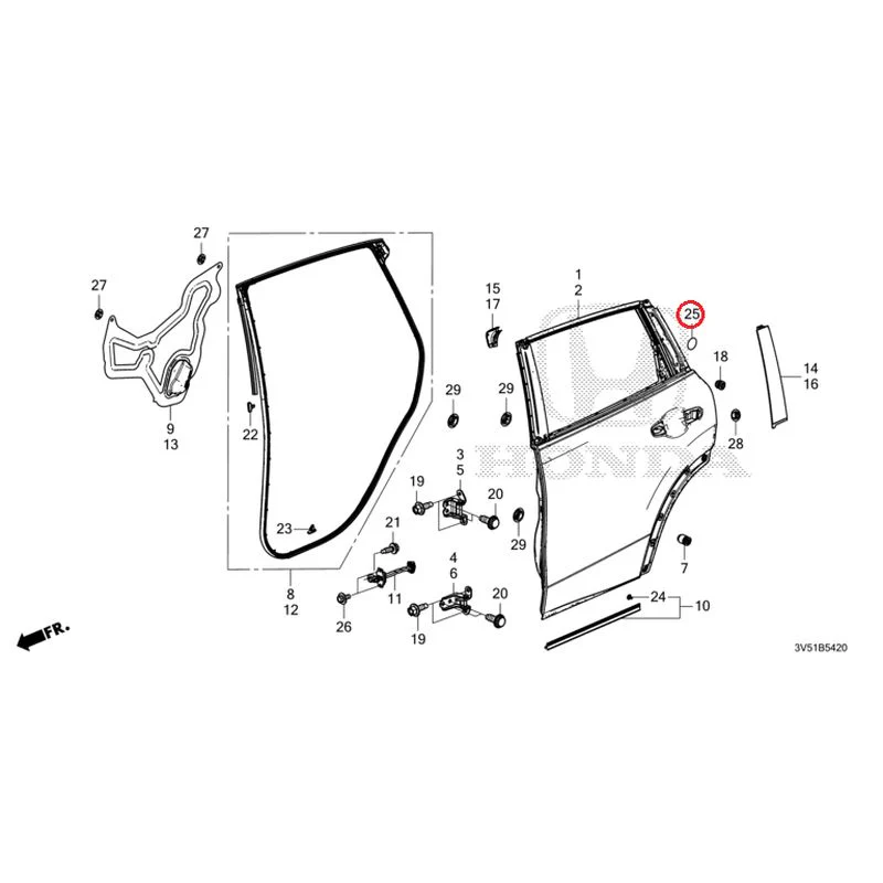 [NEW] JDM HONDA ZR-V e:HEV RZ4 2025 Rear Door Panel GENUINE OEM - Image 27