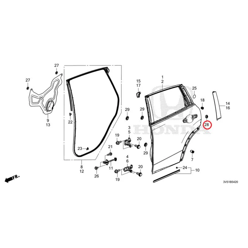 [NEW] JDM HONDA ZR-V e:HEV RZ4 2025 Rear Door Panel GENUINE OEM - Image 30