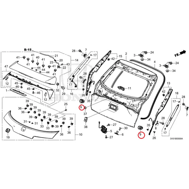 [NEW] JDM HONDA ZR-V e:HEV RZ4 2025 Tailgate GENUINE OEM - Image 10