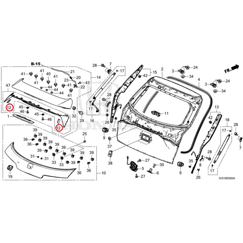 [NEW] JDM HONDA ZR-V e:HEV RZ4 2025 Tailgate GENUINE OEM - Image 19