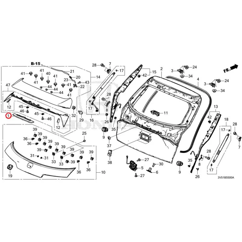 [NEW] JDM HONDA ZR-V e:HEV RZ4 2025 Tailgate GENUINE OEM - Image 2