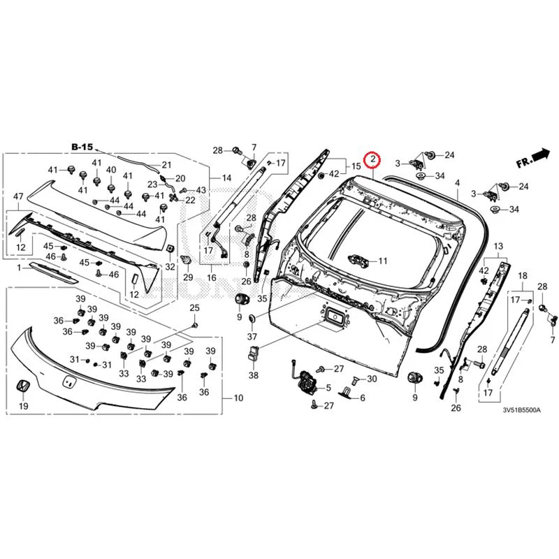 [NEW] JDM HONDA ZR-V e:HEV RZ4 2025 Tailgate GENUINE OEM - Image 3