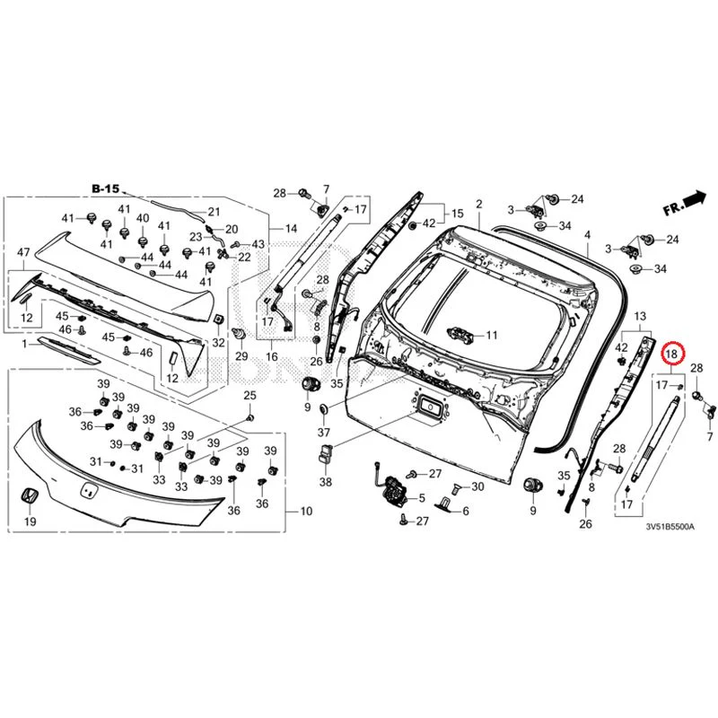 [NEW] JDM HONDA ZR-V e:HEV RZ4 2025 Tailgate GENUINE OEM - Image 31