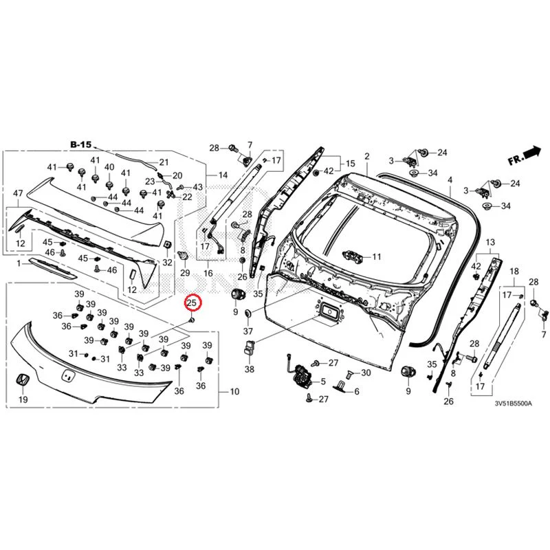 [NEW] JDM HONDA ZR-V e:HEV RZ4 2025 Tailgate GENUINE OEM - Image 38