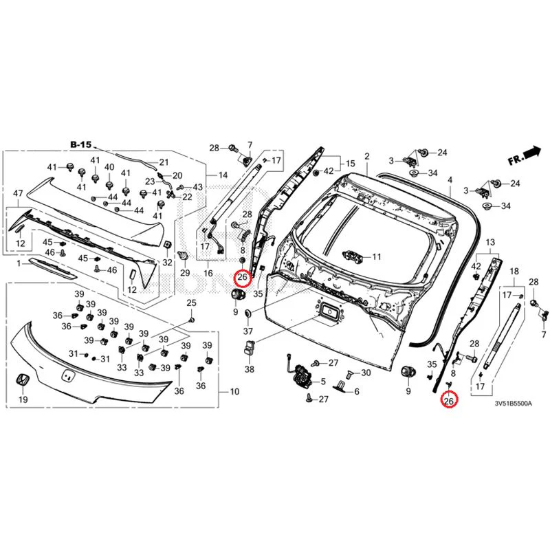[NEW] JDM HONDA ZR-V e:HEV RZ4 2025 Tailgate GENUINE OEM - Image 39