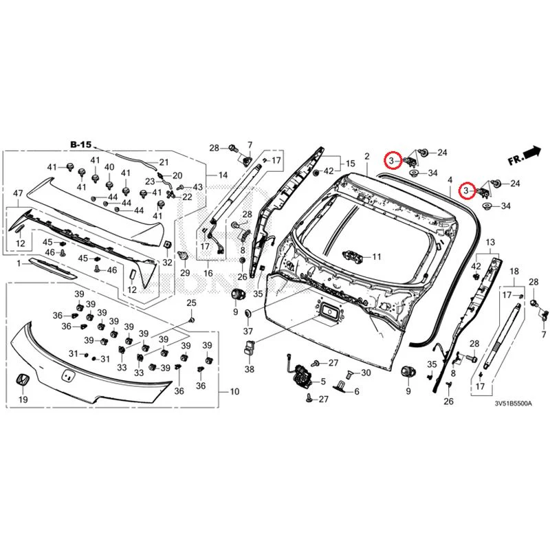 [NEW] JDM HONDA ZR-V e:HEV RZ4 2025 Tailgate GENUINE OEM - Image 4