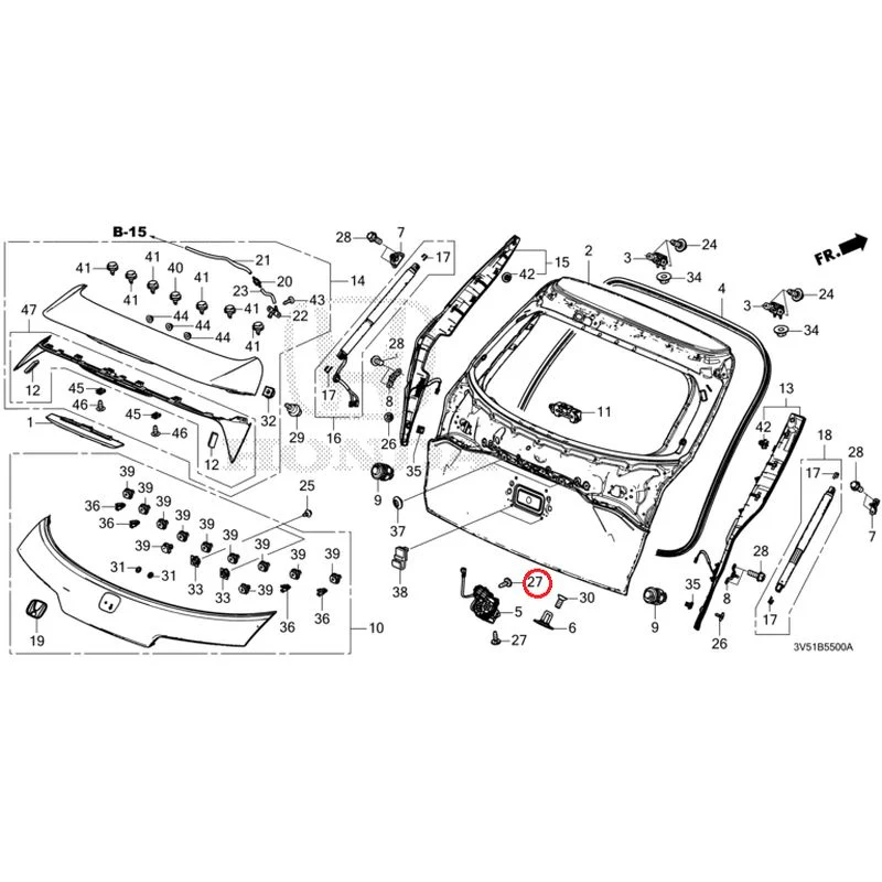 [NEW] JDM HONDA ZR-V e:HEV RZ4 2025 Tailgate GENUINE OEM - Image 40