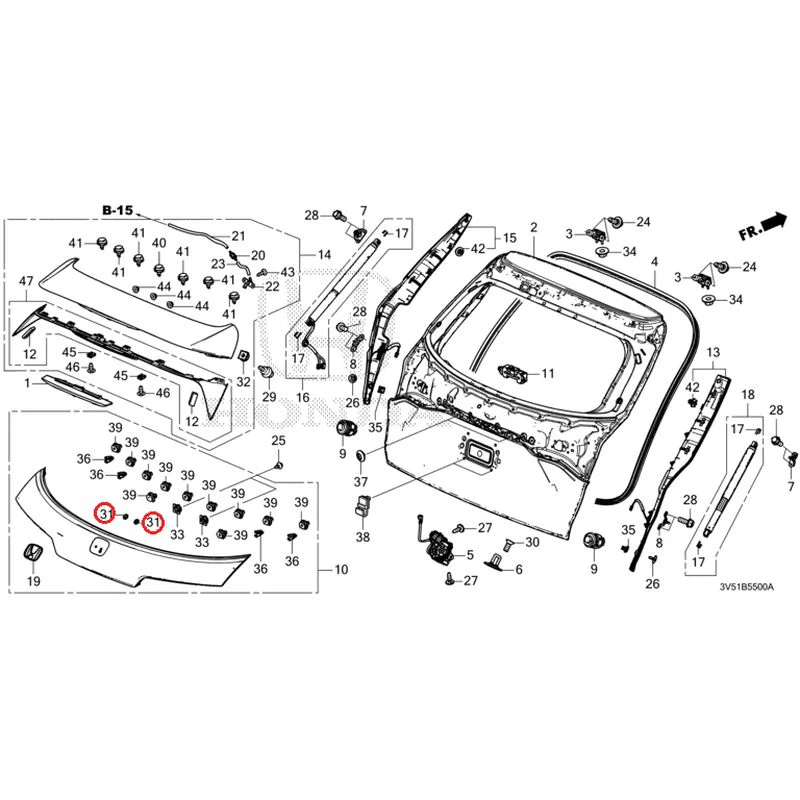 [NEW] JDM HONDA ZR-V e:HEV RZ4 2025 Tailgate GENUINE OEM - Image 44