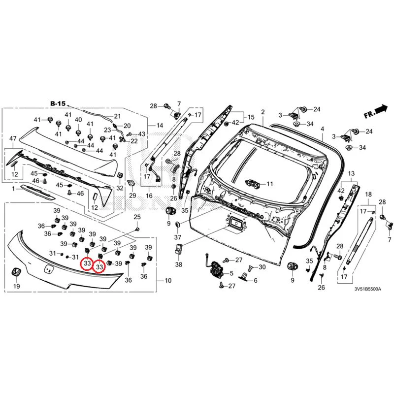[NEW] JDM HONDA ZR-V e:HEV RZ4 2025 Tailgate GENUINE OEM - Image 46