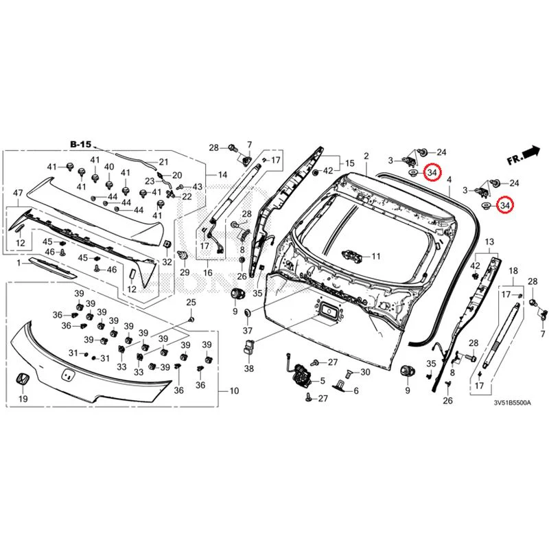 [NEW] JDM HONDA ZR-V e:HEV RZ4 2025 Tailgate GENUINE OEM - Image 47