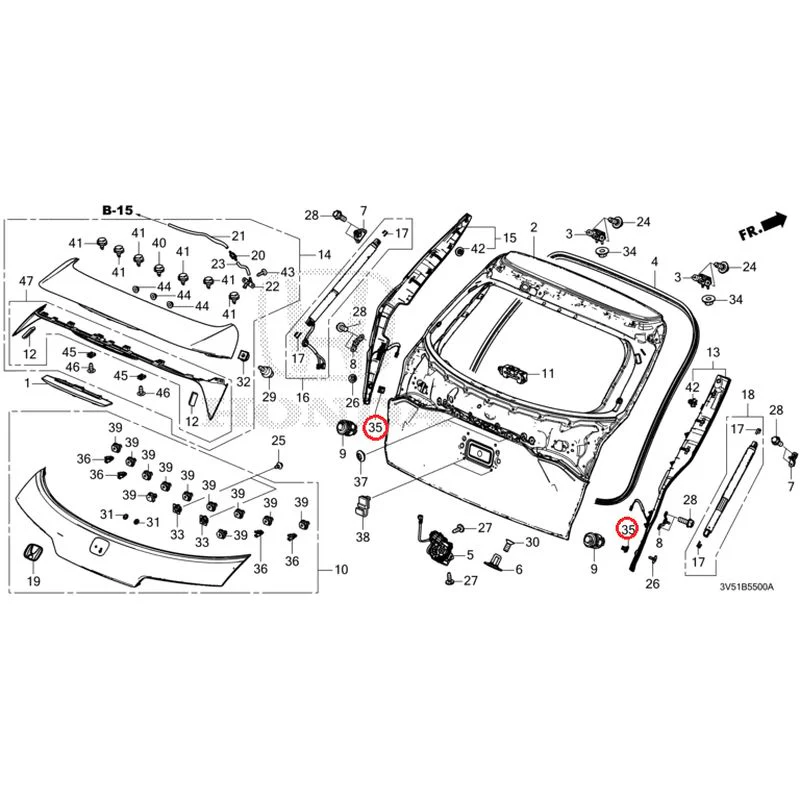 [NEW] JDM HONDA ZR-V e:HEV RZ4 2025 Tailgate GENUINE OEM - Image 48