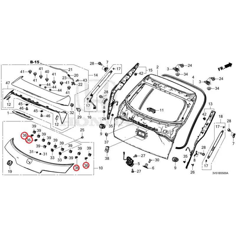 [NEW] JDM HONDA ZR-V e:HEV RZ4 2025 Tailgate GENUINE OEM - Image 49