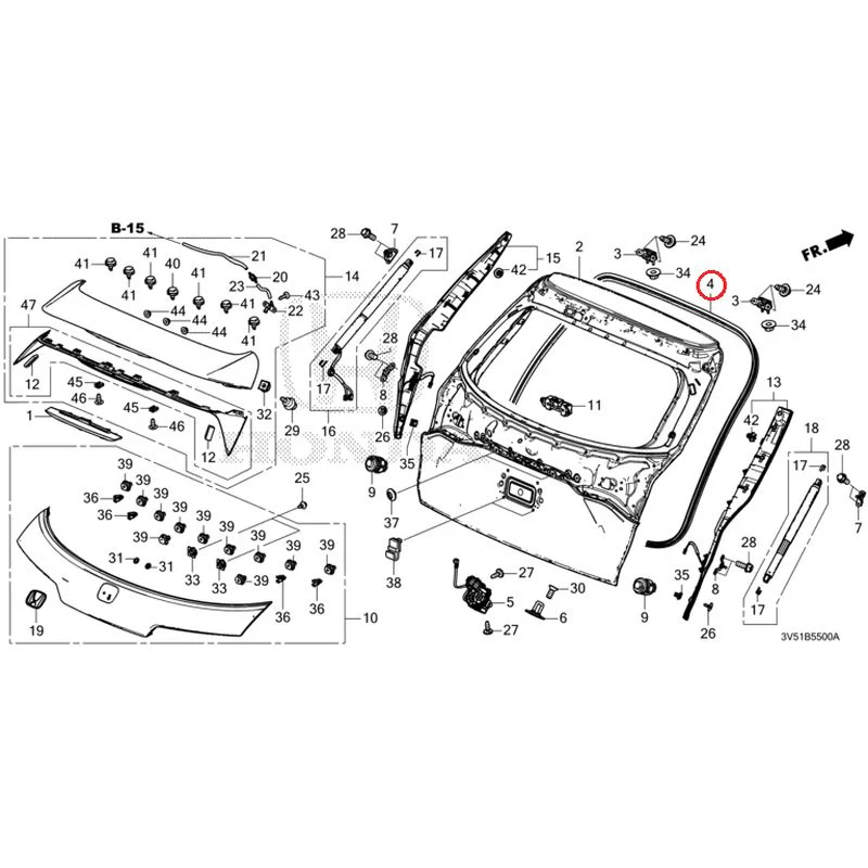 [NEW] JDM HONDA ZR-V e:HEV RZ4 2025 Tailgate GENUINE OEM - Image 5