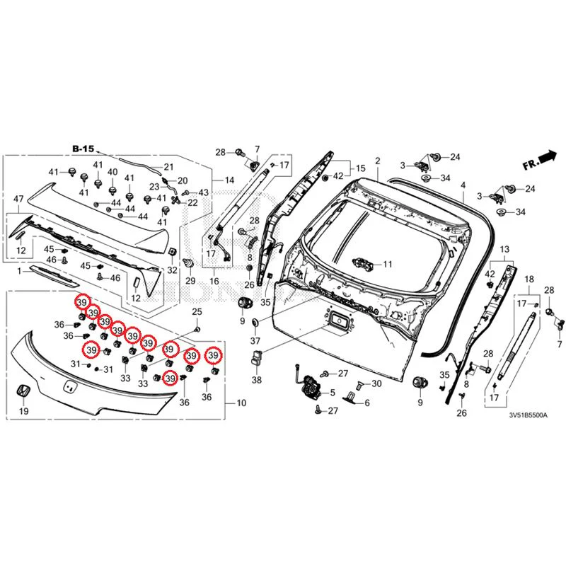 [NEW] JDM HONDA ZR-V e:HEV RZ4 2025 Tailgate GENUINE OEM - Image 52