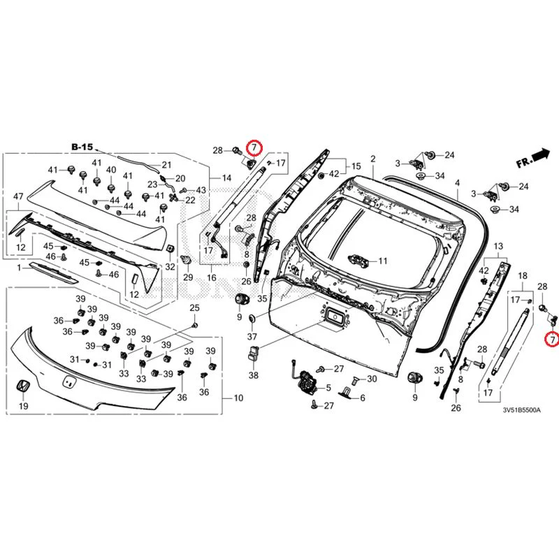 [NEW] JDM HONDA ZR-V e:HEV RZ4 2025 Tailgate GENUINE OEM - Image 8