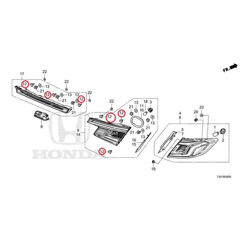 [NEW] JDM HONDA CIVIC FL1 2025 Tail Lights/License Lights GENUINE OEM - Image 13