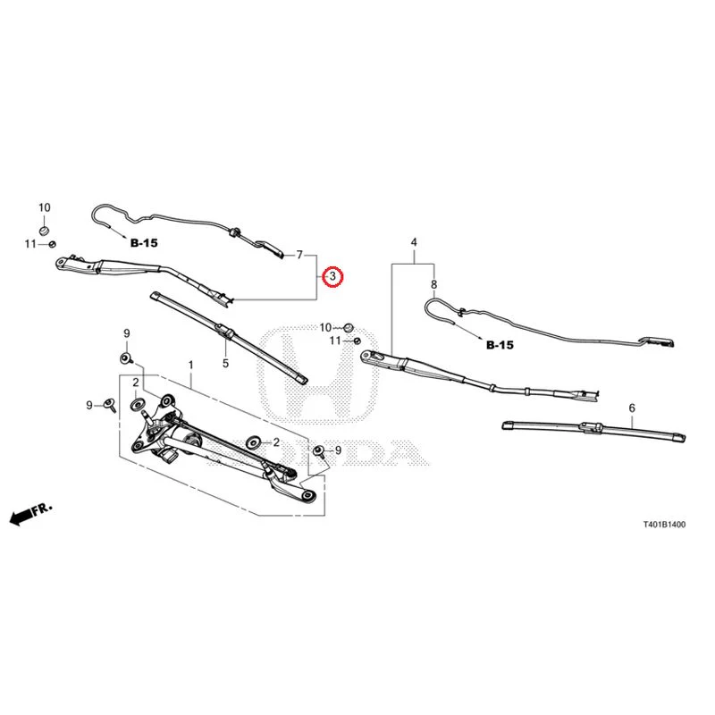 [NEW] JDM HONDA CIVIC FL1 2025 Front Windshield Wiper GENUINE OEM - Image 4