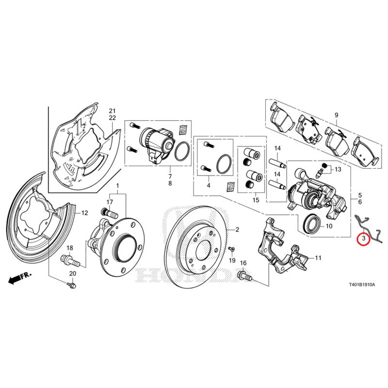 [NEW] JDM HONDA CIVIC FL1 2025 Rear Brake GENUINE OEM - Image 4