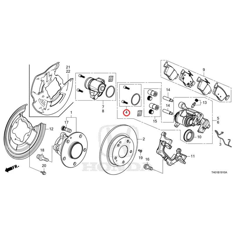 [NEW] JDM HONDA CIVIC FL1 2025 Rear Brake GENUINE OEM - Image 5