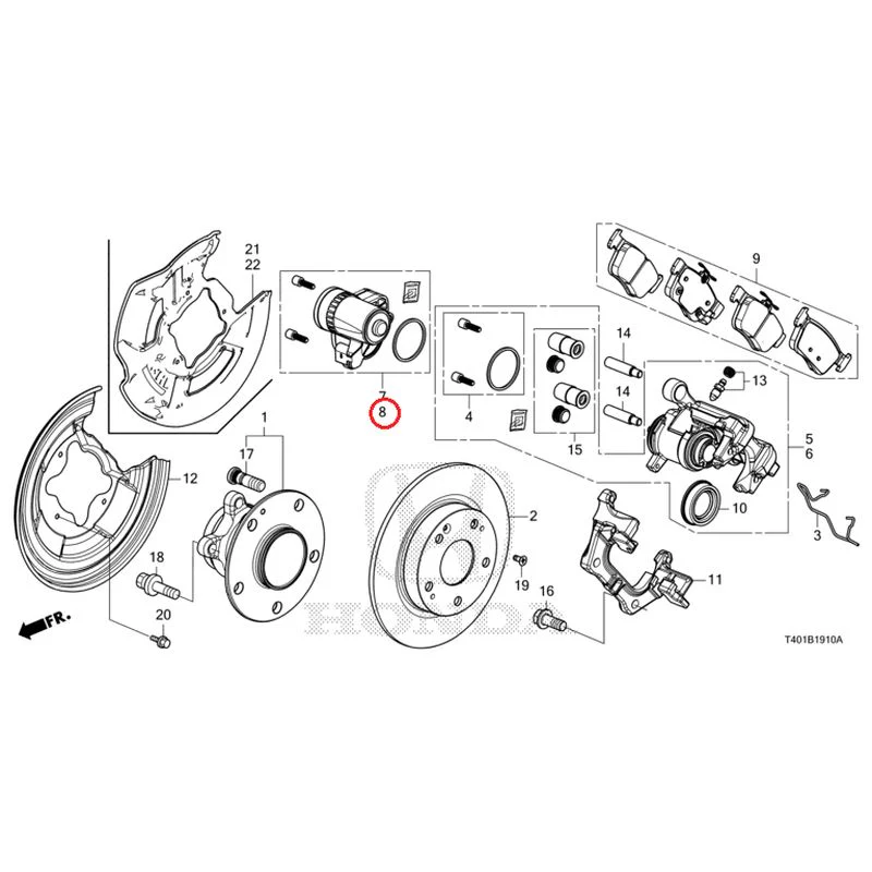[NEW] JDM HONDA CIVIC FL1 2025 Rear Brake GENUINE OEM - Image 9