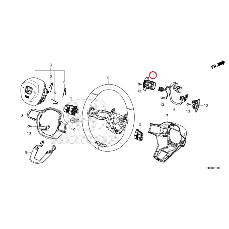 [NEW] JDM HONDA CIVIC FL1 2025 Steering Wheel (SRS) GENUINE OEM - Image 12