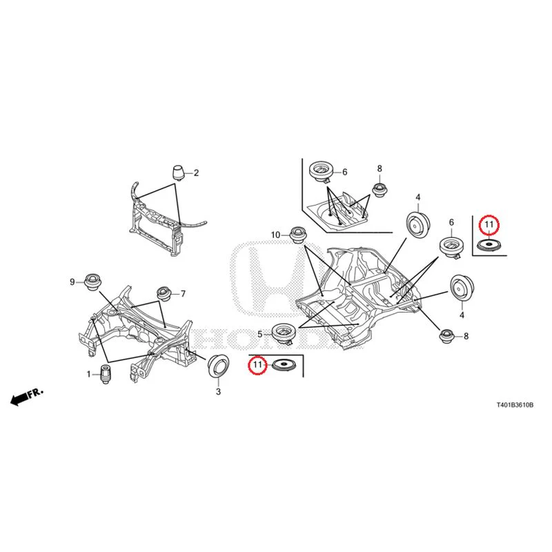 [NEW] JDM HONDA CIVIC FL1 2025 Grommets (Front) GENUINE OEM - Image 10