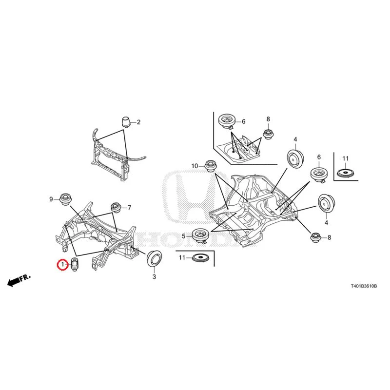 [NEW] JDM HONDA CIVIC FL1 2025 Grommets (Front) GENUINE OEM - Image 2