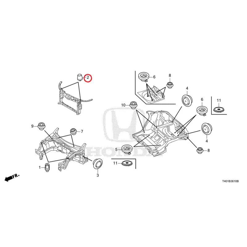 [NEW] JDM HONDA CIVIC FL1 2025 Grommets (Front) GENUINE OEM - Image 3
