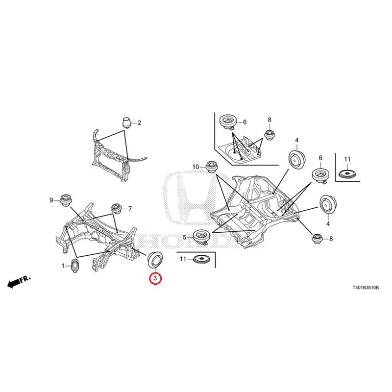 [NEW] JDM HONDA CIVIC FL1 2025 Grommets (Front) GENUINE OEM - Image 4