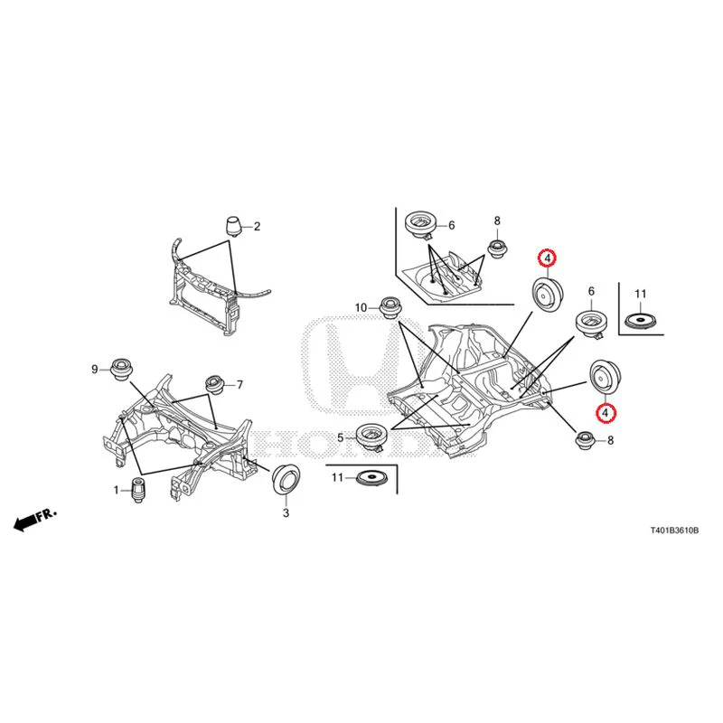 [NEW] JDM HONDA CIVIC FL1 2025 Grommets (Front) GENUINE OEM - Image 5