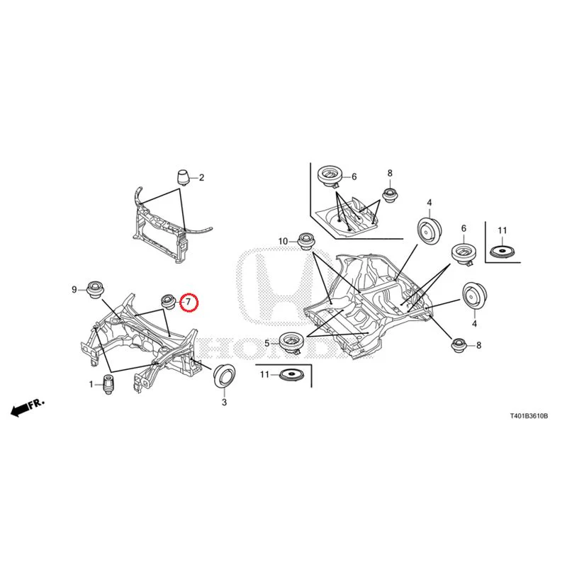[NEW] JDM HONDA CIVIC FL1 2025 Grommets (Front) GENUINE OEM - Image 6